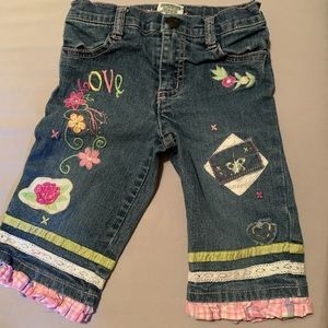 Little girls jeans capris